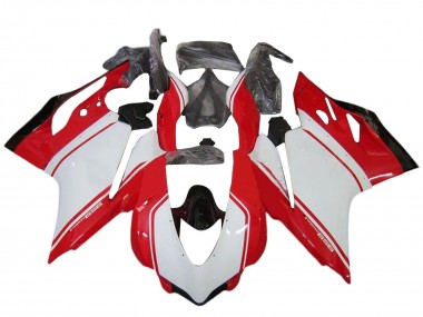 Weiß Rot Glänzendes Schwarz 2015-2020 Ducati 959 Motorrad Verkleidung Kit