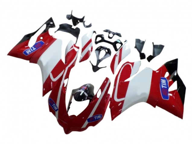 Weiß Rot Glänzendes Schwarz Tim 2015-2020 Ducati 959/1299 Motorrad Verkleidung
