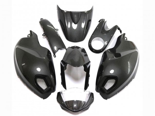 Schwarzer Carbonfaser Stil 2008-2012 Ducati Monster 696 796 1100 1100S Motorrad Verkleidung