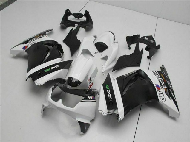 Weiß Schwarz Grün 2008-2012 Kawasaki EX250 Motorrad Verkleidung