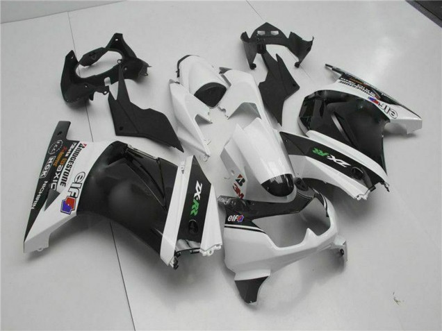 Weiß Schwarz Grün 2008-2012 Kawasaki EX250 Motorrad Verkleidung