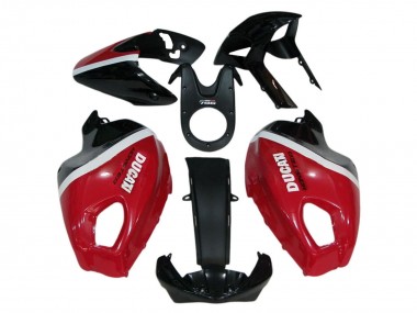 Rot Weiß Glänzendes Schwarz 2008-2012 Ducati Monster 696 796 1100 1100S Motorrad Verkleidung