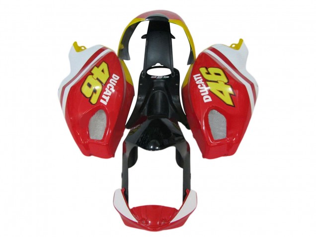 Weiß Rot Glänzendes Schwarz Gelb 46 2008-2012 Ducati Monster 696 796 1100 1100S Motorrad Verkleidung