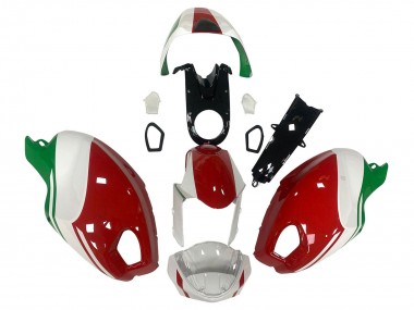 Weiß Rot Grün 2008-2012 Ducati Monster 696 796 1100 1100S Motorrad Verkleidung
