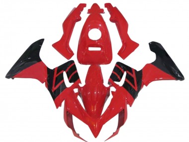 Rot Glänzendes Schwarz Streifen 2002-2006 Honda CBR125R Motorrad Verkleidung