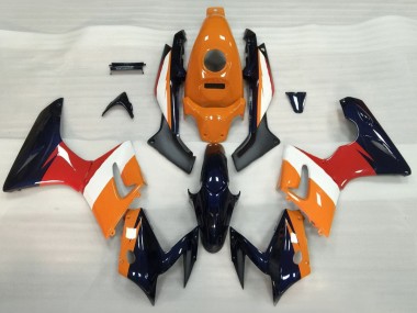 Orange Weiß Rot Glänzendes Schwarz 2002-2006 Honda CBR125R Motorrad Verkleidung