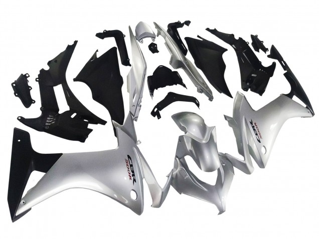Silber Glänzendes Schwarz 2013-2015 Honda CBR500R Motorrad Verkleidung