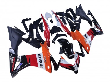 Orange Weiß Rot Glänzendes Schwarz Repsol 3 2013-2015 Honda CBR500R Motorrad Verkleidung