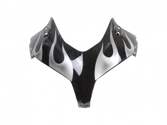 Glänzendes Schwarz Silber Flamme 2013-2015 Honda CBR500R Motorrad Verkleidung