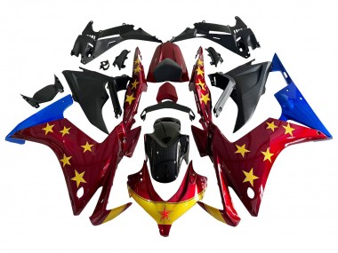 Rot Blau Gelb Stern 2013-2015 Honda CBR500R Motorrad Verkleidung