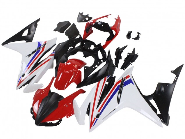 Weiß Rot Blau Matt Schwarz 2016-2018 Honda CBR500R Motorrad Verkleidung