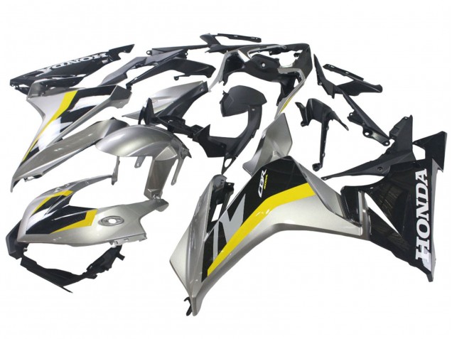 Silber Gelb Glänzendes Schwarz 2022-2023 Honda CBR500R Motorrad Verkleidung