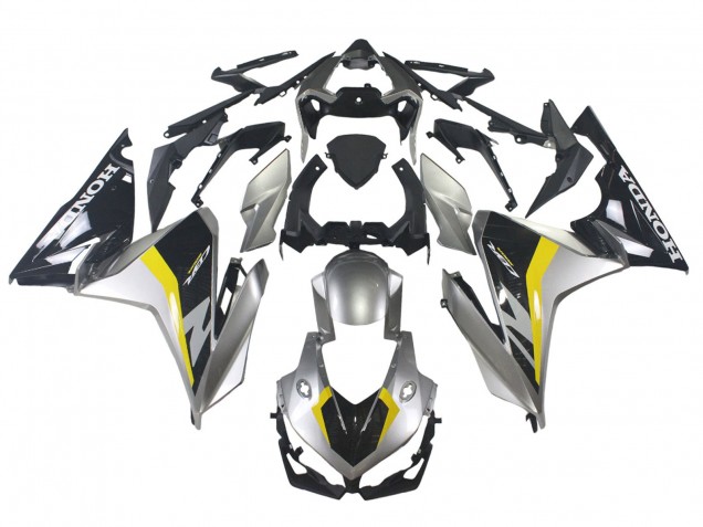 Silber Gelb Glänzendes Schwarz 2022-2023 Honda CBR500R Motorrad Verkleidung