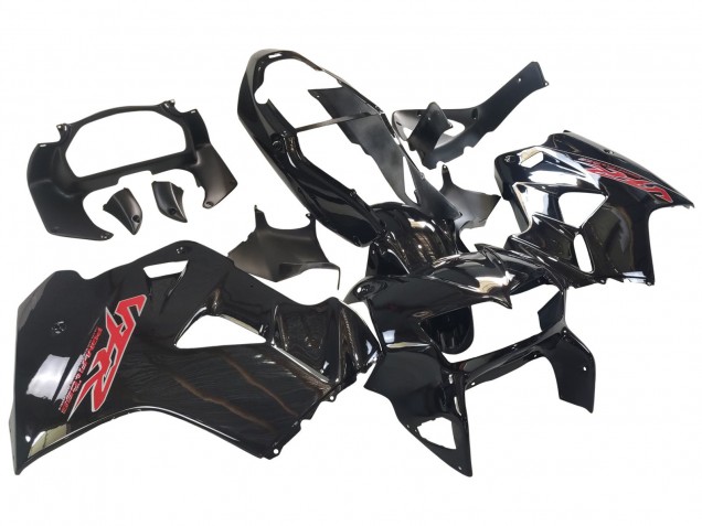 Glänzendes Schwarz Rot Aufkleber 1998-2001 Honda VFR 800 Motorrad Verkleidung
