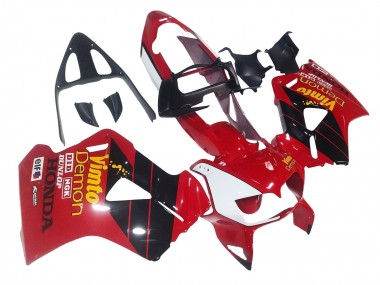 Rot Weiß Glänzendes Schwarz Vimto 1998-2001 Honda VFR 800 Motorrad Verkleidung