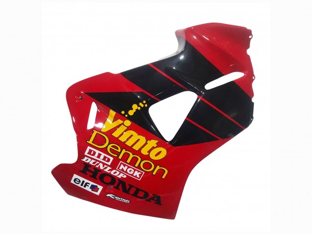 Rot Weiß Glänzendes Schwarz Vimto 1998-2001 Honda VFR 800 Motorrad Verkleidung