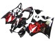 Glänzendes Schwarz Rot 2002-2013 Honda VFR 800 Motorrad Verkleidung
