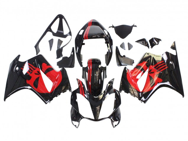 Glänzendes Schwarz Rot 2002-2013 Honda VFR 800 Motorrad Verkleidung
