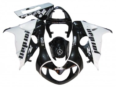 Glänzendes Schwarz Weiß Jordan 1998-2003 Suzuki TL1000R Motorrad Verkleidung