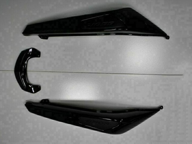 Glänzendes Schwarz Weiß Aufkleber 2009-2011 Kawasaki EX650 Motorrad Verkleidung