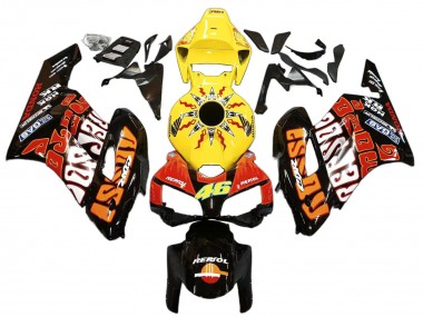 Gelb Orange Glänzendes Schwarz Repsol Rossi 46 2004-2005 Honda CBR1000RR Motorrad Verkleidung
