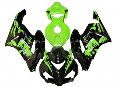 Grün Glänzendes Schwarz 2004-2005 Honda CBR1000RR Motorrad Verkleidung