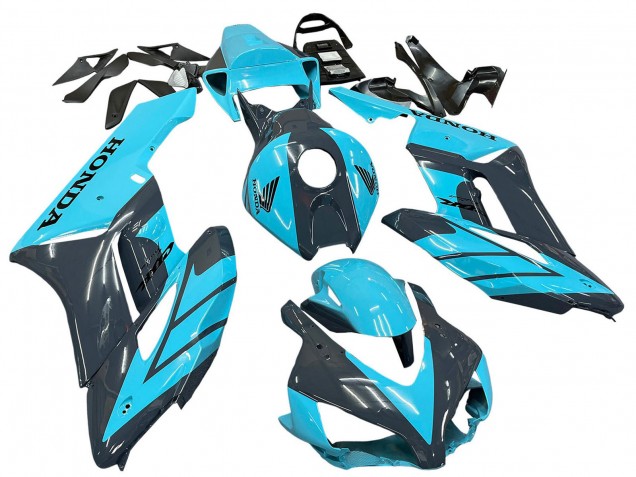 Hellblau Glänzendes Schwarz 2004-2005 Honda CBR1000RR Motorrad Verkleidung