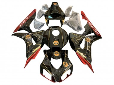 Glänzendes Schwarz Rot Gold BACARDI 2006-2007 Honda CBR1000RR Motorrad Verkleidung