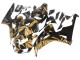 Gold Glänzendes Schwarz 2006-2007 Honda CBR1000RR Motorrad Verkleidung