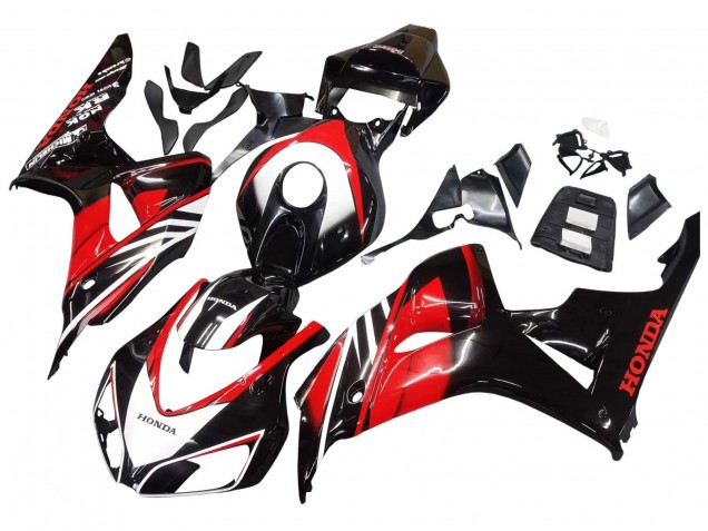 Rot Glänzendes Schwarz 2006-2007 Honda CBR1000RR Motorrad Verkleidung
