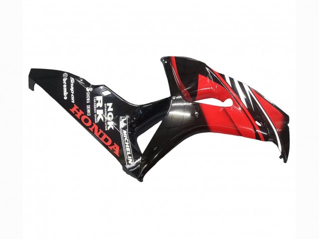 Rot Glänzendes Schwarz 2006-2007 Honda CBR1000RR Motorrad Verkleidung