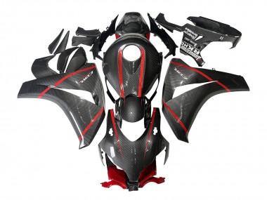Schwarzes Carbonfaser Rot 2008-2011 Honda CBR1000RR Motorrad Verkleidung