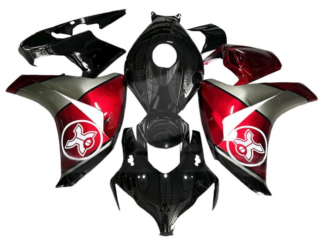 Grau Rot Glänzendes Schwarz 2008-2011 Honda CBR1000RR Motorrad Verkleidung