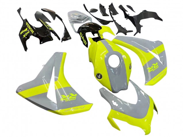 Nardo Grau Fluoreszierendes Grün 2008-2011 Honda CBR1000RR Motorrad Verkleidung