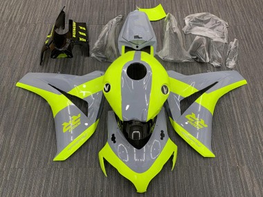 Nardo Grau Fluoreszierendes Grün 2008-2011 Honda CBR1000RR Motorrad Verkleidung