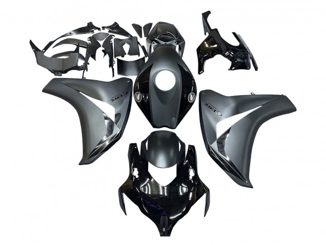 Grau Glänzendes Schwarz 2008-2011 Honda CBR1000RR Motorrad Verkleidung