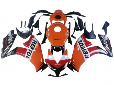 Orange Weiß Rot Repsol 2012-2016 Honda CBR1000RR Motorrad Verkleidung