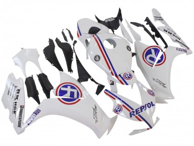 Weiß Blau Rot Repsol 2012-2016 Honda CBR1000RR Motorrad Verkleidung