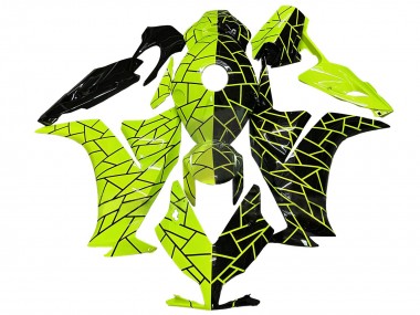 Fluoreszierendes Grün Glänzendes Schwarz 2012-2016 Honda CBR1000RR Motorrad Verkleidung