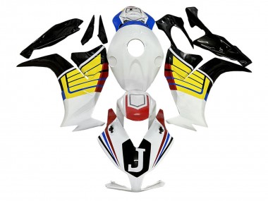 Weiß Gelb Schwarz 2012-2016 Honda CBR1000RR Motorrad Verkleidung