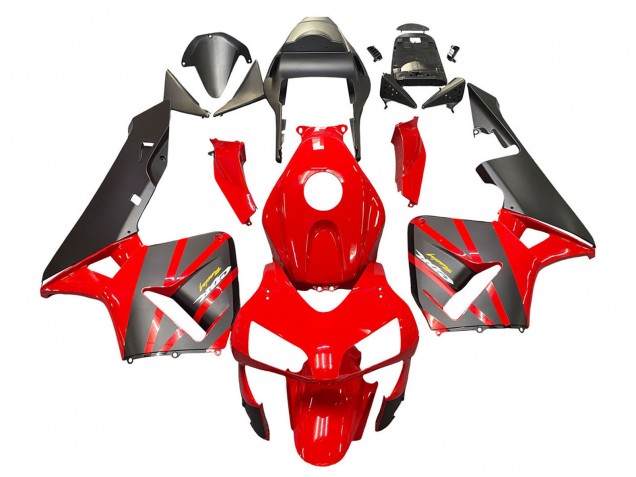 Rot Matt Schwarz Rennen 2003-2004 Honda CBR600RR Motorrad Verkleidung