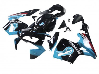 Hellblau Rot Glänzendes Schwarz Dunlop 2003-2004 Honda CBR600RR Motorrad Verkleidung