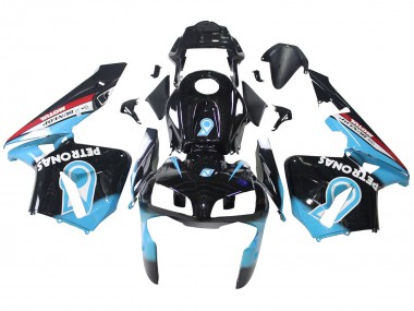 Hellblau Rot Glänzendes Schwarz Dunlop 2003-2004 Honda CBR600RR Motorrad Verkleidung