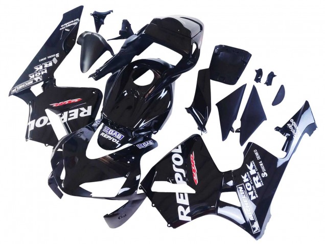 Glänzendes Schwarz Weiß Repsol 2003-2004 Honda CBR600RR Motorrad Verkleidung