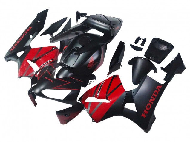 Rot Glänzendes Schwarz Matt Schwarz 2003-2004 Honda CBR600RR Motorrad Verkleidung