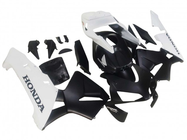 Weiß Matt Schwarz 2003-2004 Honda CBR600RR Motorrad Verkleidung