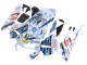 Weiß Blau Rot Nastro Azzurro 46 2003-2004 Honda CBR600RR Motorrad Verkleidung
