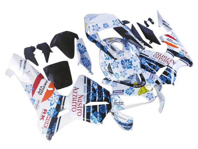 Weiß Blau Rot Nastro Azzurro 46 2003-2004 Honda CBR600RR Motorrad Verkleidung