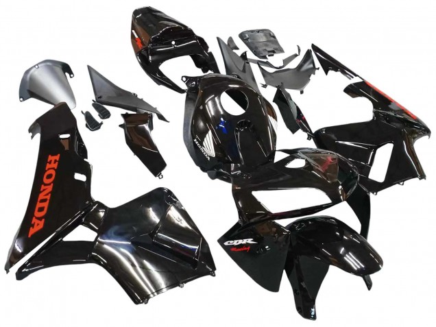 Glänzendes Schwarz 2005-2006 Honda CBR600RR Motorrad Verkleidung