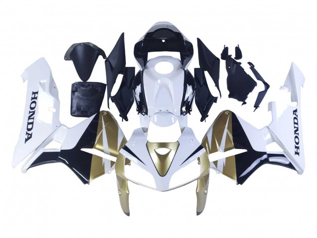 Gold Weiß Schwarz 2005-2006 Honda CBR600RR Motorrad Verkleidung